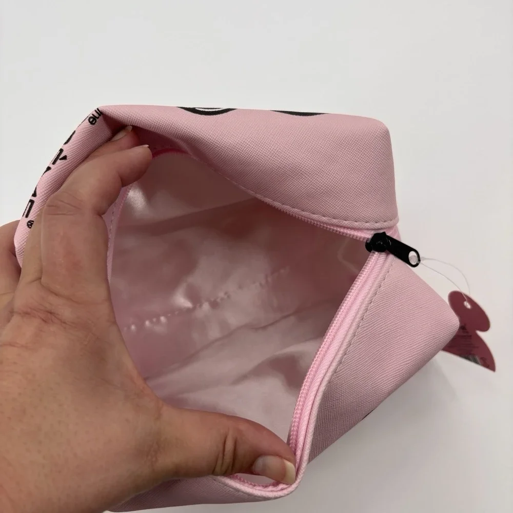 Crème Shop Disney Minnie Mickey Mouse Makeup Bag Pink Zipper Pouch ‎ NWT